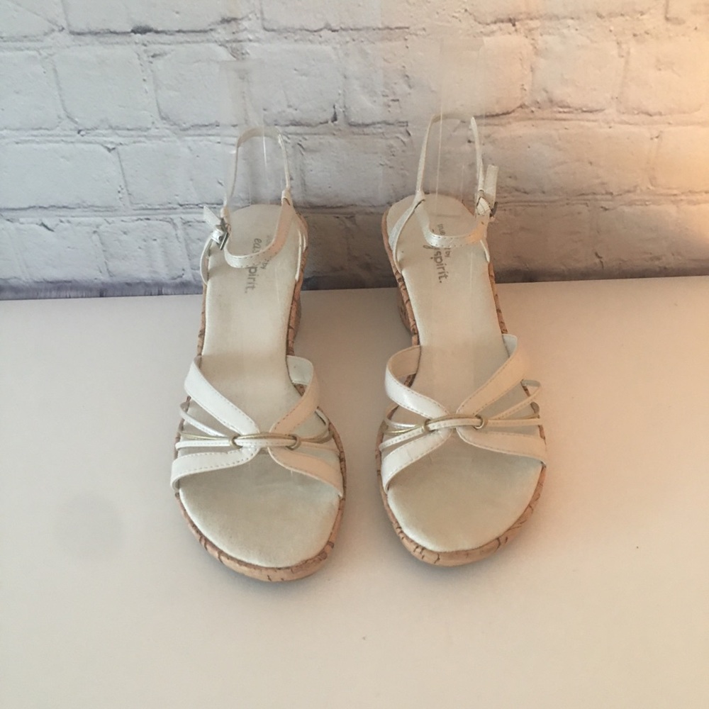 Easy Spirit WHITE Wedge Sandals SZ 6 - Picture 8 of 10